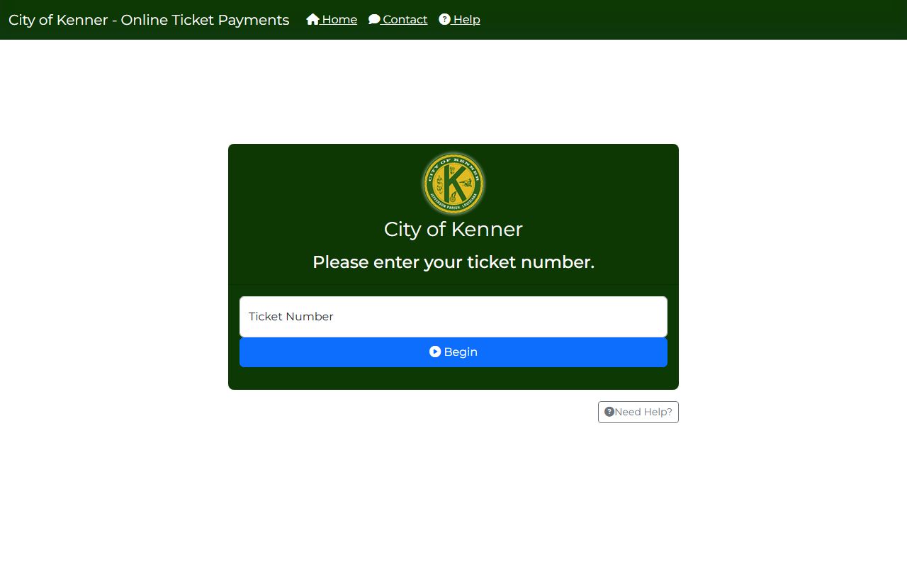 Kenner criminal history records online ticket payment portal