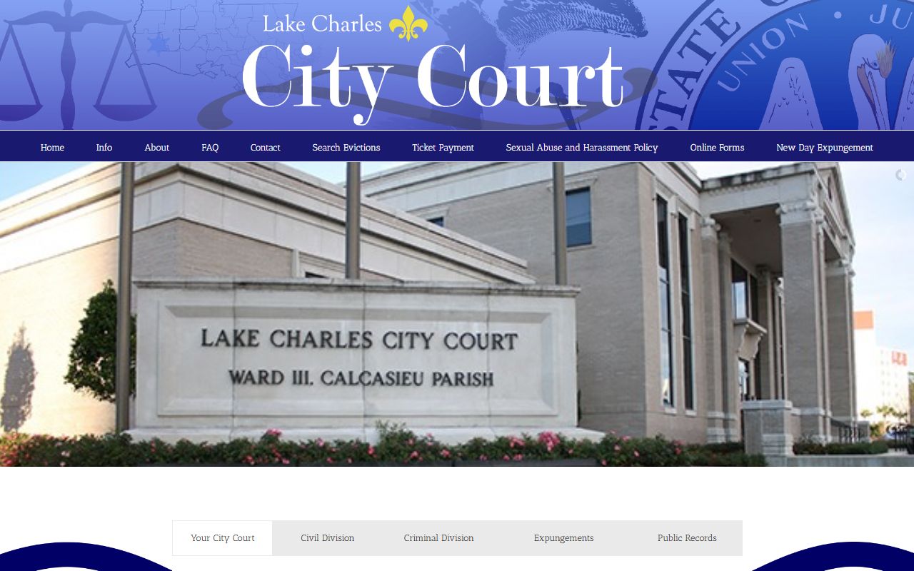 Lake Charles criminal history records city court