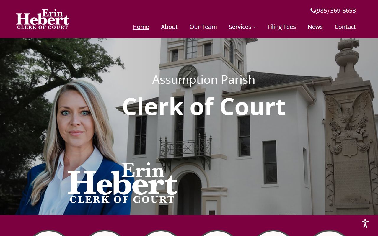 Assumption Parish criminal history records clerk of court