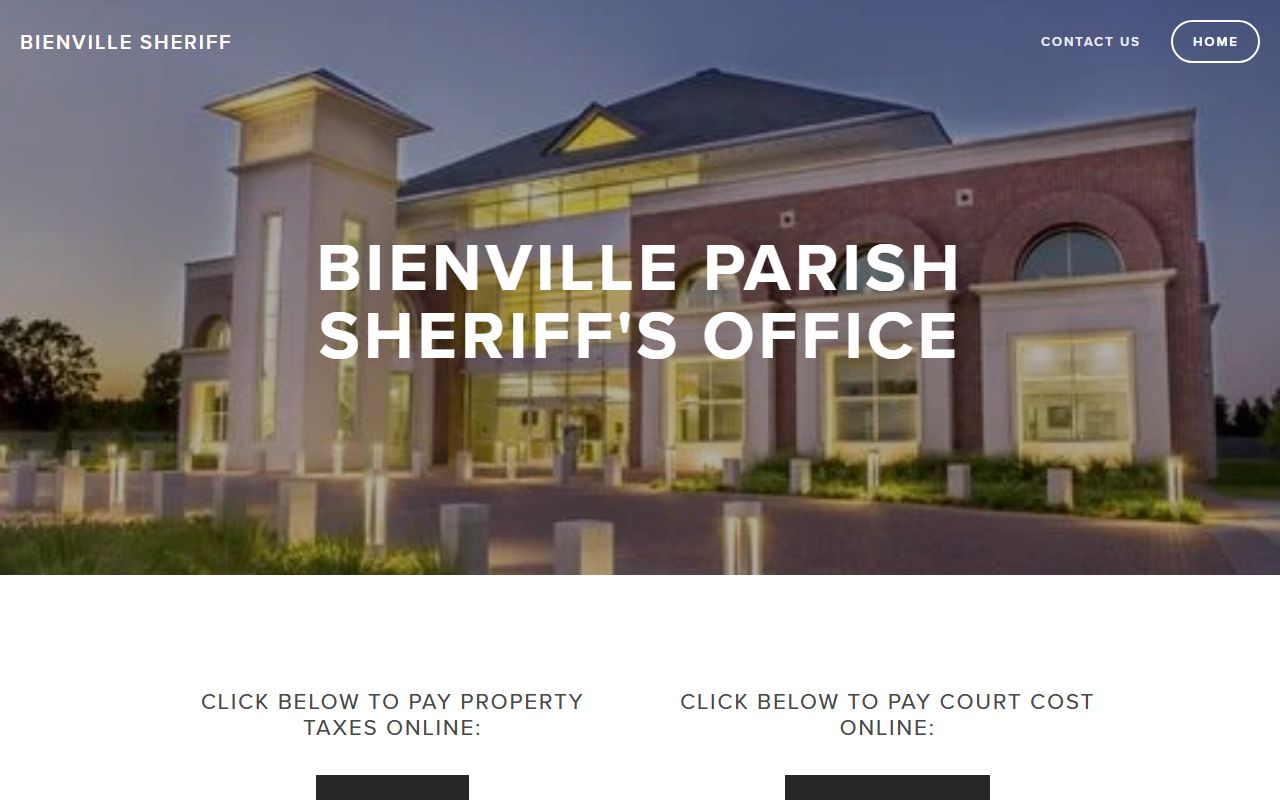 Bienville Parish Sheriff's Office criminal history records