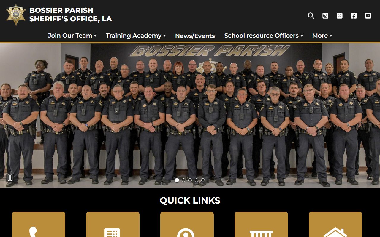 Bossier Parish Sheriff's Office criminal history records