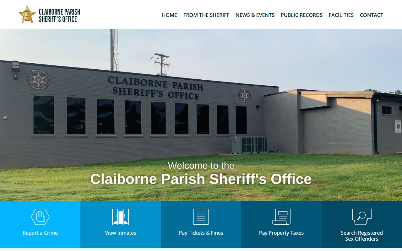 Claiborne Parish Sheriff's Office criminal history records
