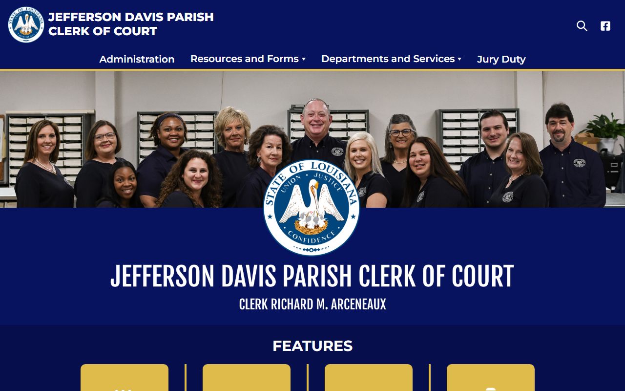 Jefferson Davis Parish criminal history records clerk of court