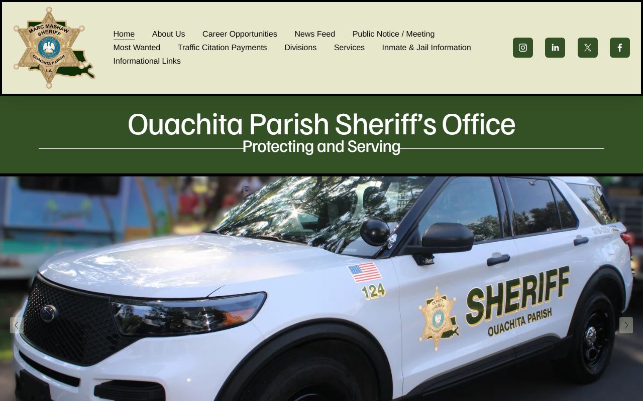 Ouachita Parish criminal history records sheriff's office website