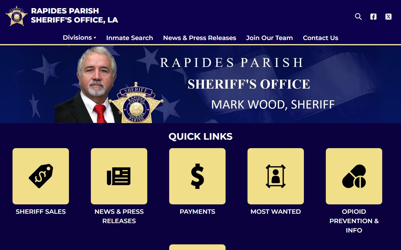 Rapides Parish criminal history records sheriff's office website
