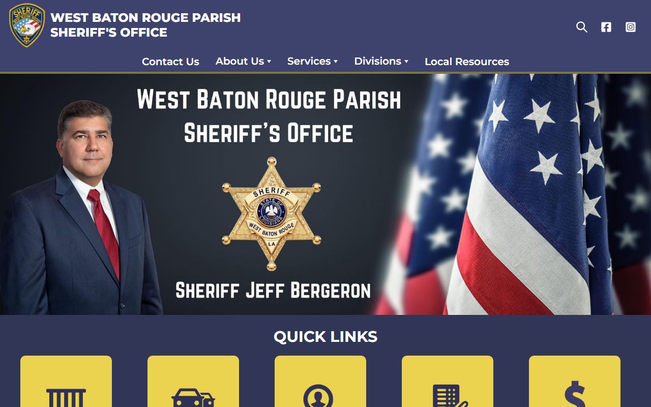 West Baton Rouge Parish criminal history records sheriff's office website