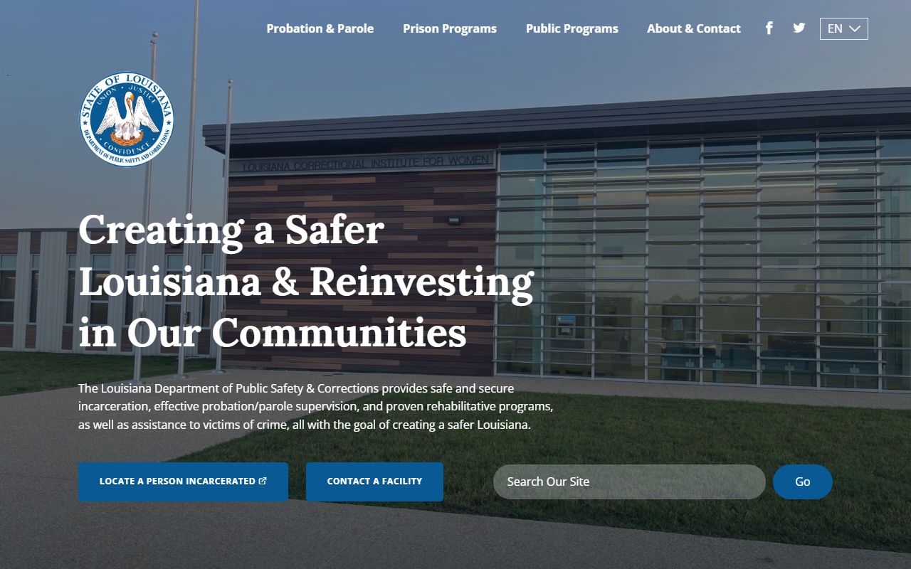 Louisiana Department of Public Safety and Corrections website